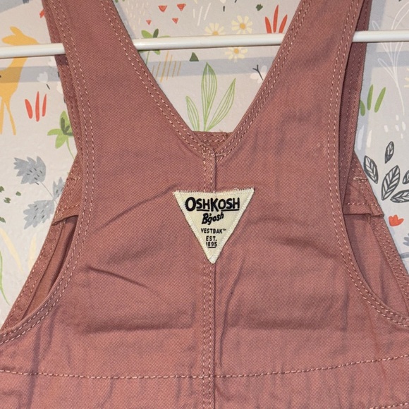 Oshkosh Bgosh Toddler 100% Cotton Pink Pleated Vestbak Overall Dress 24 Months - Picture 8 of 8